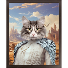 Load image into Gallery viewer, DESSERT CROSSING 2 - Game of Thrones & House Of Dragons Inspired Custom Pet Portrait Framed Satin Paper Print
