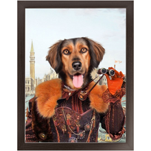 Load image into Gallery viewer, Gondola With The Wind - Renaissance Inspired Custom Pet Portrait Framed Satin Paper Print