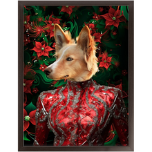 Load image into Gallery viewer, CHRISTMAS CRACKER 8 - Christmas Inspired Custom Pet Portrait Framed Satin Paper Print