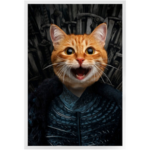 Load image into Gallery viewer, Winters Tail - Game of Thrones Inspired Custom Pet Portrait Framed Satin Paper Print