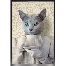 Load image into Gallery viewer, Lady Lick - Renaissance Inspired Custom Pet Portrait Framed Satin Paper Print