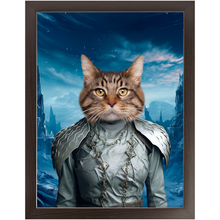 Load image into Gallery viewer, WHITE BALKER - Game of Thrones & House Of Dragons Inspired Custom Pet Portrait Framed Satin Paper Print