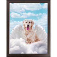 Load image into Gallery viewer, White Angel 2 - Heavenly Angels Inspired Custom Pet Portrait Framed Satin Paper Print