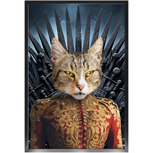 Load image into Gallery viewer, THE BONEROOM 6 - Game of Thrones & House Of Dragons Inspired Custom Pet Portrait Framed Satin Paper Print
