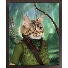 Load image into Gallery viewer, Straight Shooter - Lord of the Rings Inspired Custom Pet Portrait Framed Satin Paper Print