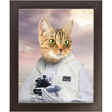 Load image into Gallery viewer, Princess Layabout - Princess Leia & Star Wars Inspired Custom Pet Portrait Framed Satin Paper Print