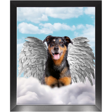 Load image into Gallery viewer, Silver Angel - Heavenly Angels Inspired Custom Pet Portrait Framed Satin Paper Print