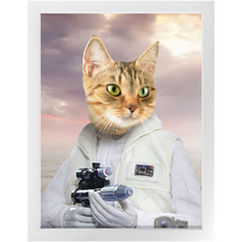 Load image into Gallery viewer, Princess Layabout - Princess Leia & Star Wars Inspired Custom Pet Portrait Framed Satin Paper Print