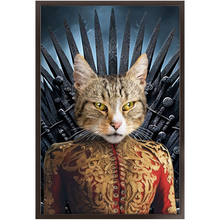 Load image into Gallery viewer, THE BONEROOM 6 - Game of Thrones & House Of Dragons Inspired Custom Pet Portrait Framed Satin Paper Print