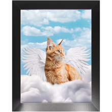 Load image into Gallery viewer, White Angel - Heavenly Angels Inspired Custom Pet Portrait Framed Satin Paper Print