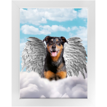 Load image into Gallery viewer, Silver Angel - Heavenly Angels Inspired Custom Pet Portrait Framed Satin Paper Print