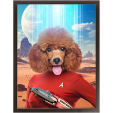 Load image into Gallery viewer, OH HOORAY - BEAMING DOWN - Star Trek Inspired Custom Pet Portrait Framed Satin Paper Print