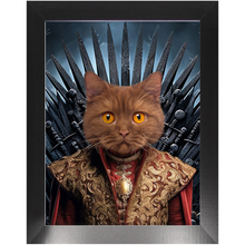 Load image into Gallery viewer, THE BONEROOM 4 - Game of Thrones & House Of Dragons Inspired Custom Pet Portrait Framed Satin Paper Print