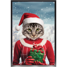 Load image into Gallery viewer, CHRISTMAS CRACKER 11 - Christmas Inspired Custom Pet Portrait Framed Satin Paper Print