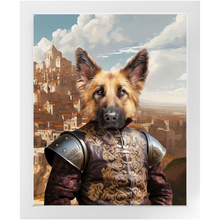 Load image into Gallery viewer, BESTEROS 2 - Game of Thrones & House Of Dragons Inspired Custom Pet Portrait Framed Satin Paper Print