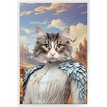 Load image into Gallery viewer, DESSERT CROSSING 2 - Game of Thrones & House Of Dragons Inspired Custom Pet Portrait Framed Satin Paper Print
