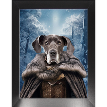 Load image into Gallery viewer, NIGHT'S BLOTCH 1 - Game of Thrones & House Of Dragons Inspired Custom Pet Portrait Framed Satin Paper Print