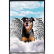 Load image into Gallery viewer, Silver Angel - Heavenly Angels Inspired Custom Pet Portrait Framed Satin Paper Print
