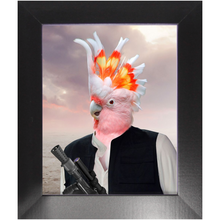 Load image into Gallery viewer, Ham Sosage - Hans Solo & Star Wars Inspired Custom Pet Portrait Framed Satin Paper Print
