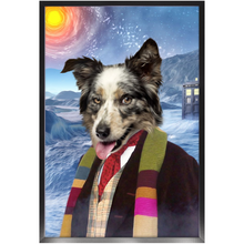 Load image into Gallery viewer, Doctor Hoot - Doctor Who Inspired Custom Pet Portrait Framed Satin Paper Print