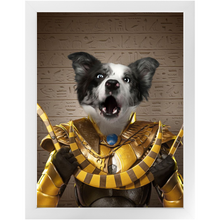 Load image into Gallery viewer, Tootencharmin - Pharaohs of Egypt Inspired Custom Pet Portrait Framed Satin Paper Print