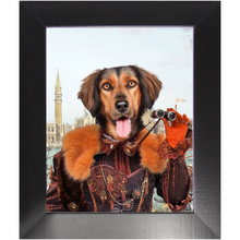 Load image into Gallery viewer, Gondola With The Wind - Renaissance Inspired Custom Pet Portrait Framed Satin Paper Print