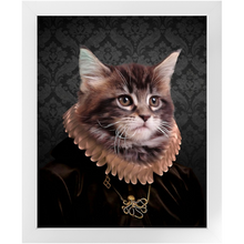 Load image into Gallery viewer, Black Radder - Renaissance Inspired Custom Pet Portrait Framed Satin Paper Print