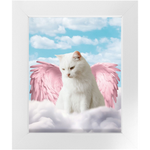 Load image into Gallery viewer, Pink Angel - Heavenly Angels Inspired Custom Pet Portrait Framed Satin Paper Print