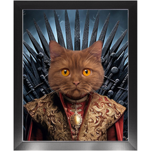 Load image into Gallery viewer, THE BONEROOM 4 - Game of Thrones & House Of Dragons Inspired Custom Pet Portrait Framed Satin Paper Print