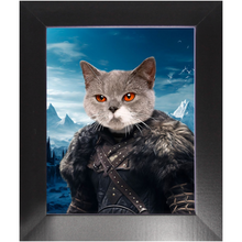 Load image into Gallery viewer, NIGHT'S BLOTCH 2 - Game of Thrones & House Of Dragons Inspired Custom Pet Portrait Framed Satin Paper Print
