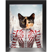 Load image into Gallery viewer, CHRISTMAS CRACKER 15 - Christmas Inspired Custom Pet Portrait Framed Satin Paper Print