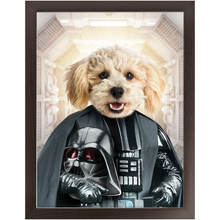 Load image into Gallery viewer, Bath Evader - Darth Vader & Star Wars Inspired Custom Pet Portrait Framed Satin Paper Print