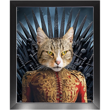 Load image into Gallery viewer, THE BONEROOM 6 - Game of Thrones & House Of Dragons Inspired Custom Pet Portrait Framed Satin Paper Print