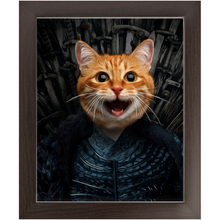 Load image into Gallery viewer, Winters Tail - Game of Thrones Inspired Custom Pet Portrait Framed Satin Paper Print