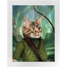 Load image into Gallery viewer, Straight Shooter - Lord of the Rings Inspired Custom Pet Portrait Framed Satin Paper Print