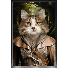 Load image into Gallery viewer, LEGOLASSIE - Lord of the Rings Inspired Custom Pet Portrait Framed Satin Paper Print