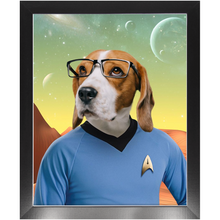 Load image into Gallery viewer, Mister Spook - Star Trek Inspired Custom Pet Portrait Framed Satin Paper Print