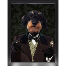 Load image into Gallery viewer, Polka Face - Art Deco Inspired Custom Pet Portrait Framed Satin Paper Print