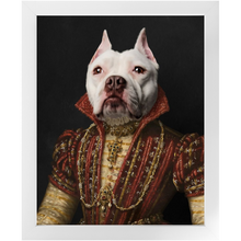 Load image into Gallery viewer, LADY IN RED - Renaissance Inspired Custom Pet Portrait Framed Satin Paper Print
