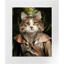Load image into Gallery viewer, LEGOLASSIE - Lord of the Rings Inspired Custom Pet Portrait Framed Satin Paper Print