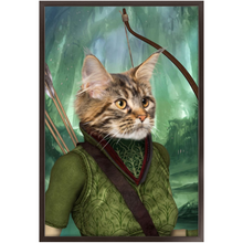 Load image into Gallery viewer, Straight Shooter - Lord of the Rings Inspired Custom Pet Portrait Framed Satin Paper Print