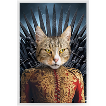 Load image into Gallery viewer, THE BONEROOM 6 - Game of Thrones & House Of Dragons Inspired Custom Pet Portrait Framed Satin Paper Print