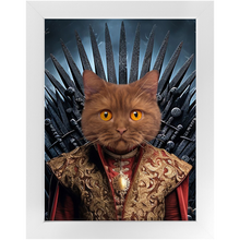 Load image into Gallery viewer, THE BONEROOM 4 - Game of Thrones & House Of Dragons Inspired Custom Pet Portrait Framed Satin Paper Print