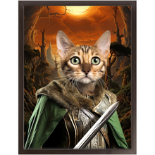 Load image into Gallery viewer, PORK SLAYER - Lord of the Rings Inspired Custom Pet Portrait Framed Satin Paper Print