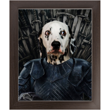 Load image into Gallery viewer, Knight Teenite - Game Of Thrones Inspired Custom Pet Portrait Framed Satin Paper Print