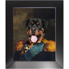 Load image into Gallery viewer, LORD E. LORDY - Renaissance Inspired Custom Pet Portrait Framed Satin Paper Print