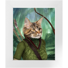 Load image into Gallery viewer, Straight Shooter - Lord of the Rings Inspired Custom Pet Portrait Framed Satin Paper Print