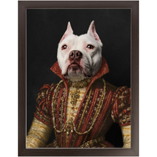 Load image into Gallery viewer, LADY IN RED - Renaissance Inspired Custom Pet Portrait Framed Satin Paper Print