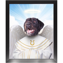 Load image into Gallery viewer, Harping On - Heavenly Angels Inspired Custom Pet Portrait Framed Satin Paper Print