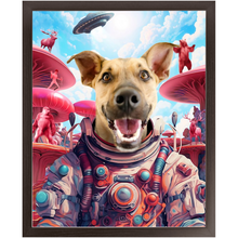 Load image into Gallery viewer, THE ROGAN JOSH EXPERIENCE - Dog In Space Suit Custom Pet Portrait Framed Satin Paper Print